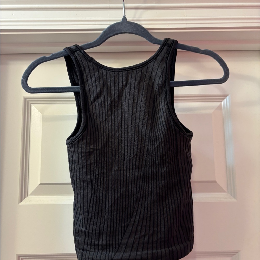 Black Ribbed Tank Top